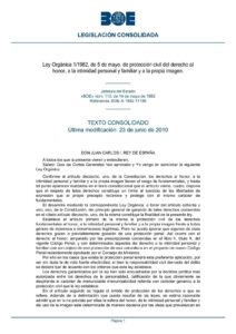 Ley Organica Derecho al honor