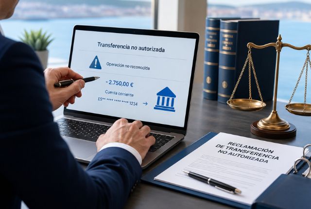 abogado recuperar transferencia no autorizada Vigo