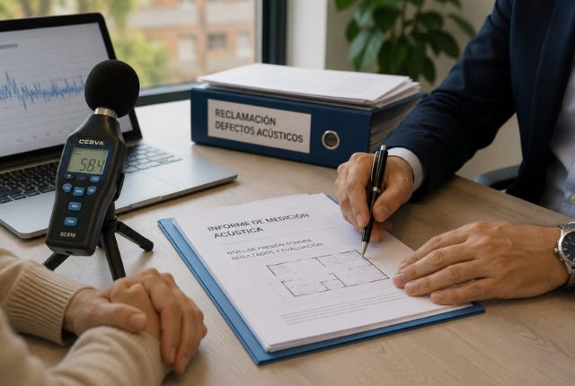 abogado reclamar defectos acústicos